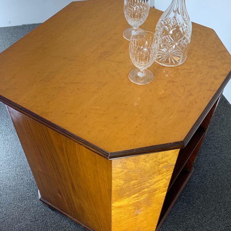 SOLD – Art Deco Walnut Cocktail Cabinet Table