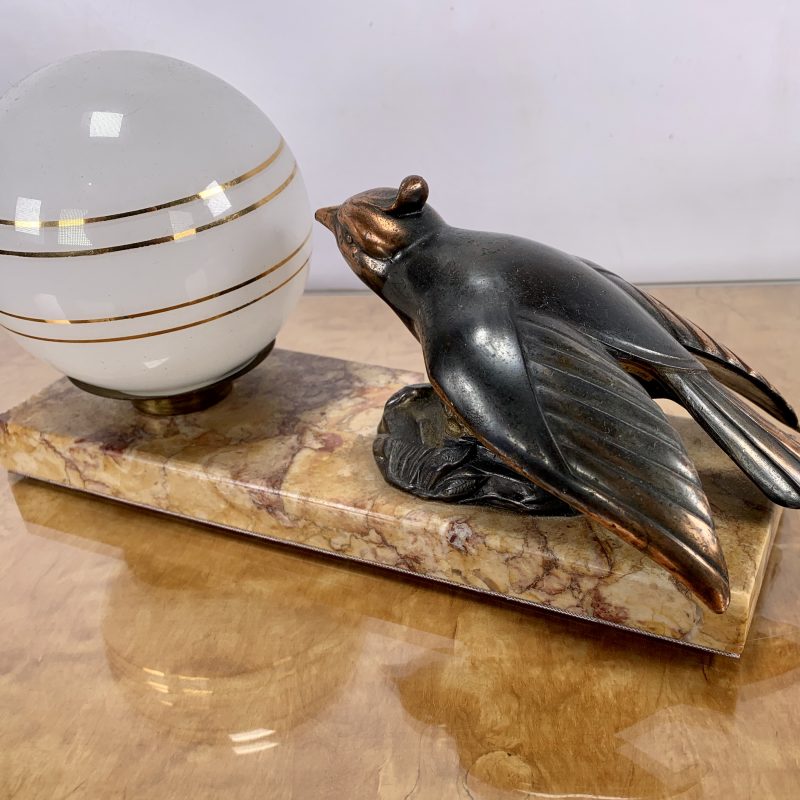 French Art Deco Bird Mood Lamp