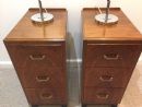 Art Deco Pair of Walnut Bedside Cabinets