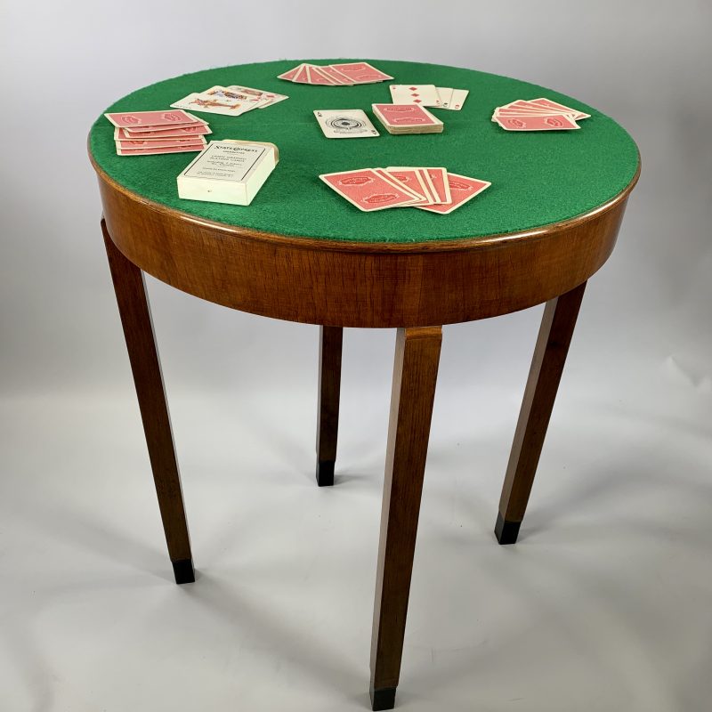Art Deco Demi-Lune Card Table