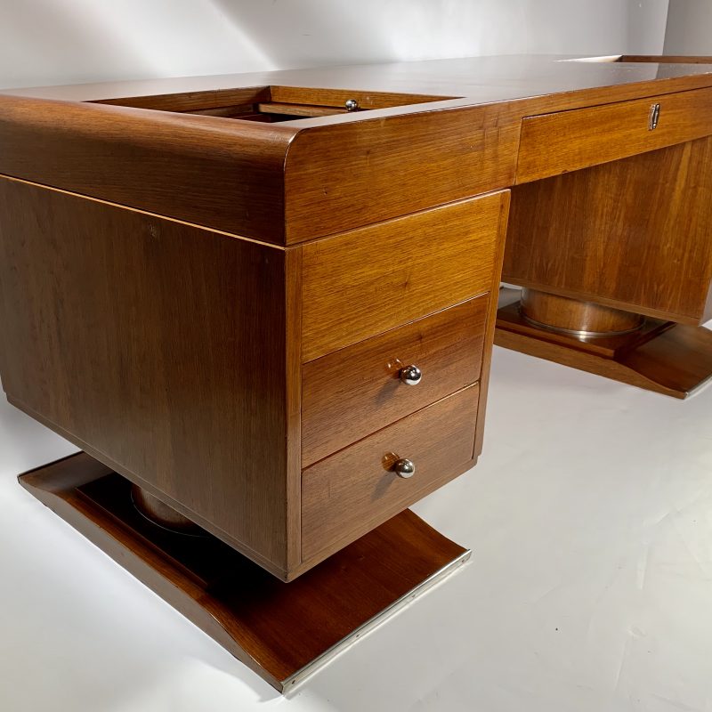 Art Deco French Walnut Desk