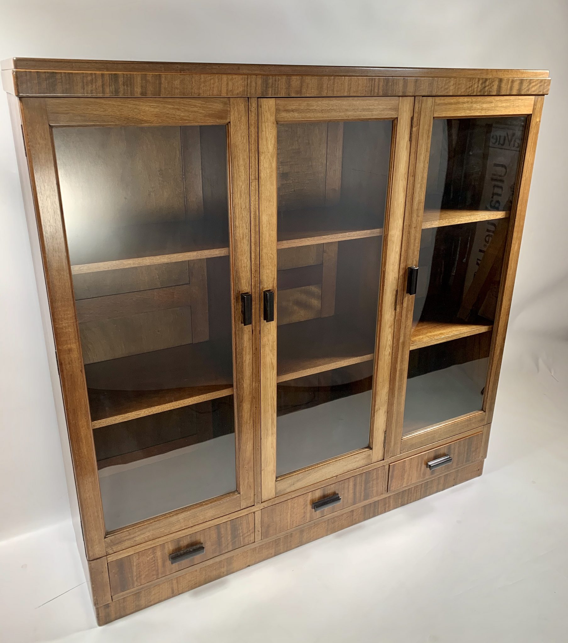 Art Deco Walnut Bookcase Poirot Art Deco Furnishings