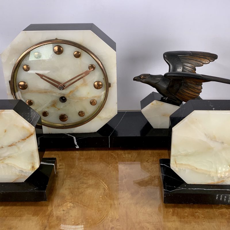 French Art Deco Mantle Clock by Balleste
