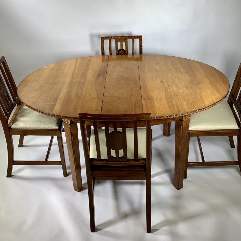 SOLD – 1930s ‘Gaylayde’ Dining Room Table and Four Chairs by B.Cohen & Sons