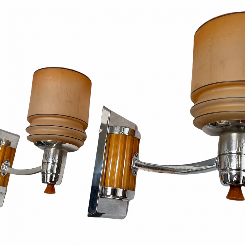 A Pair of Art Deco Wall Lights