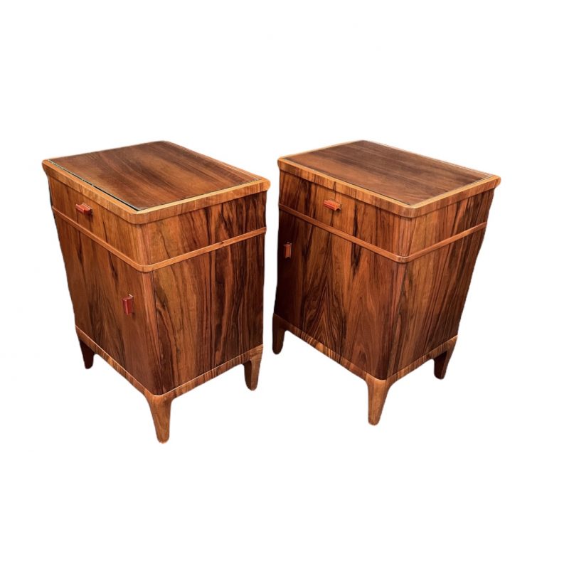 A Pair of French Art Deco Bedside Cabinets