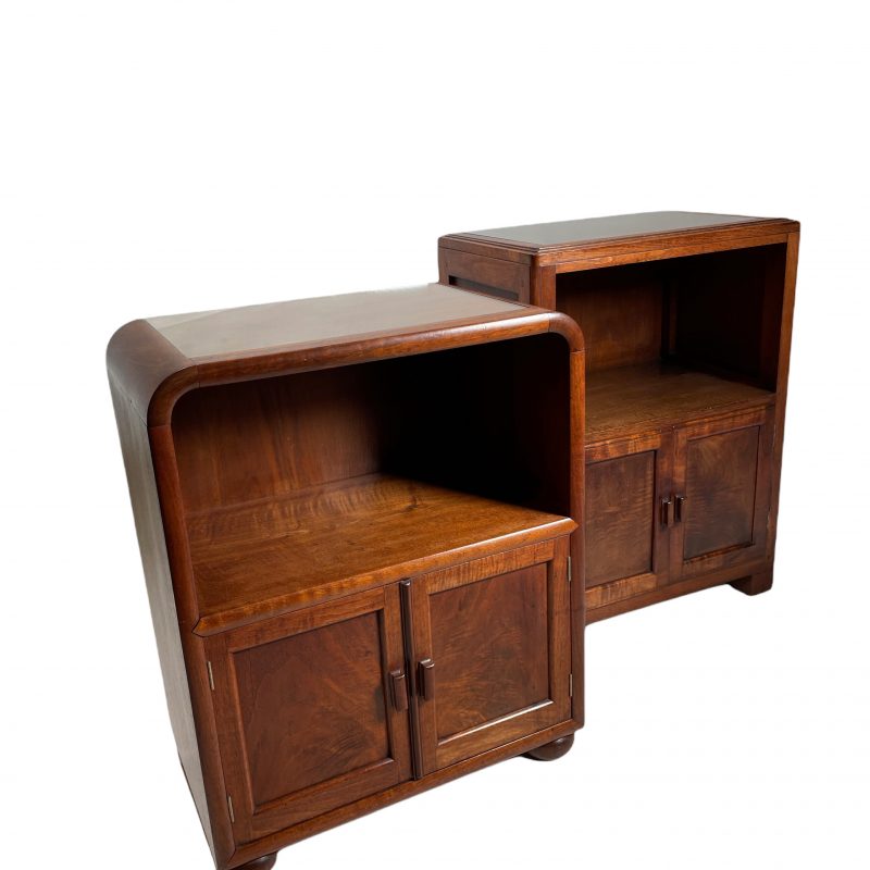 Art Deco Betty Joel matched pair of Bedside Cabinets