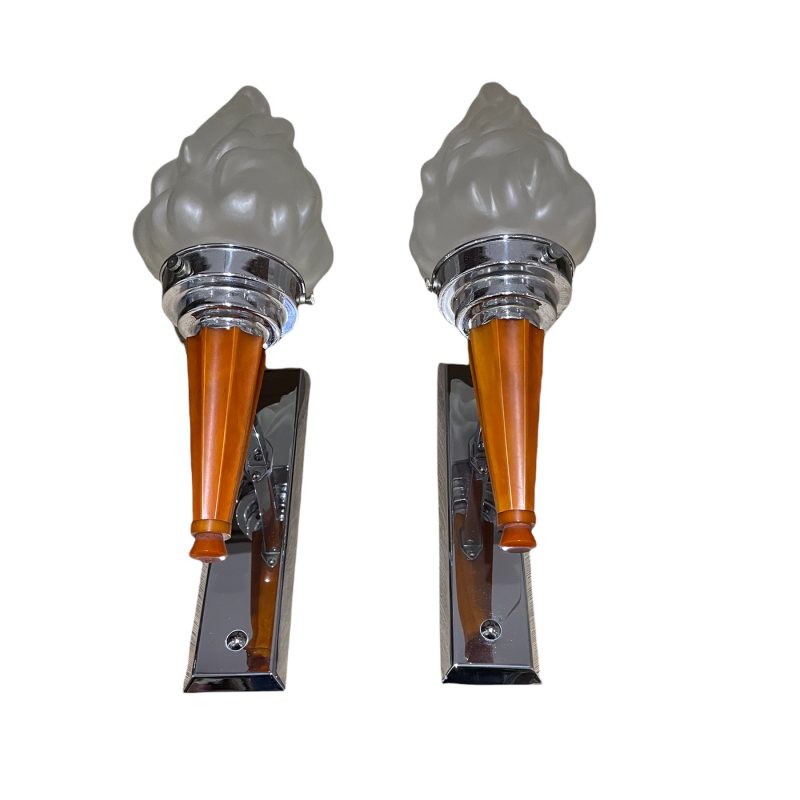 A Pair of Art Deco Wall Lights