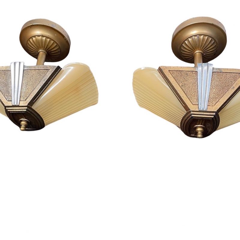 A Pair of Art Deco Lights