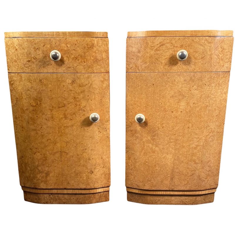 Fine Pair of Art Deco Bedside Cabinets