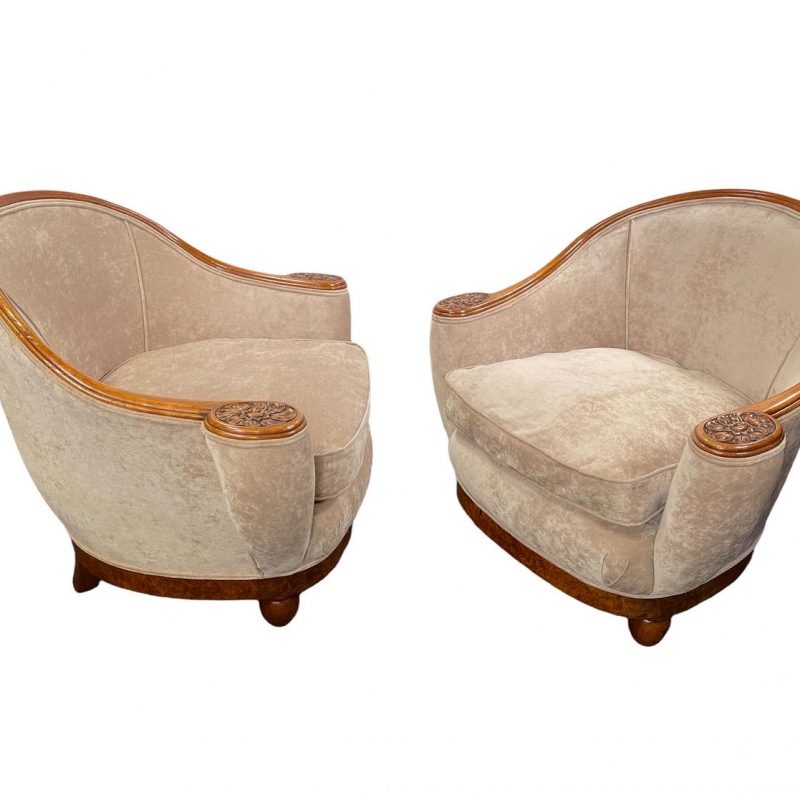 SOLD – Pair of Art Deco Armchairs