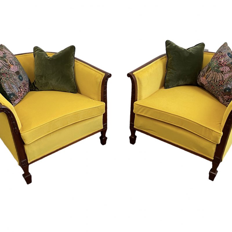 A Pair of French Art Deco Armchairs