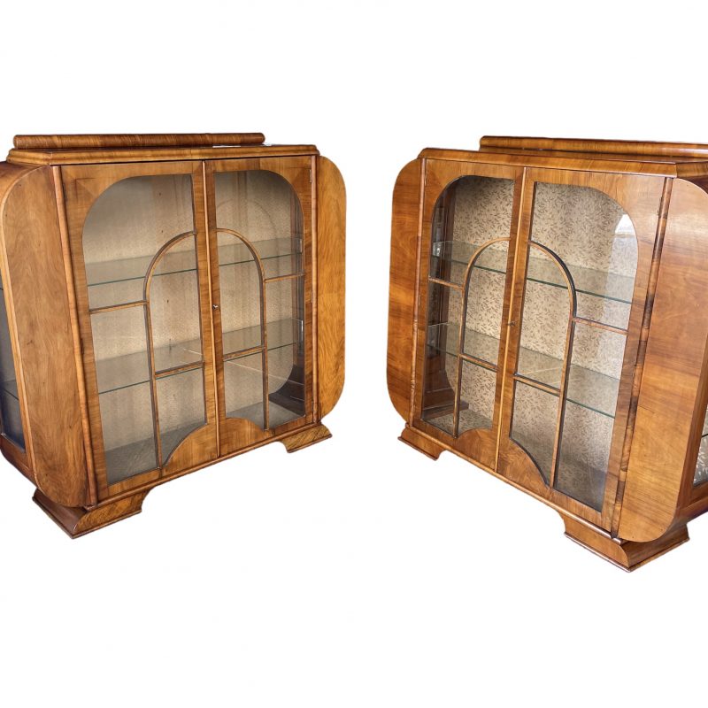 Pair of Art Deco Display Cabinets