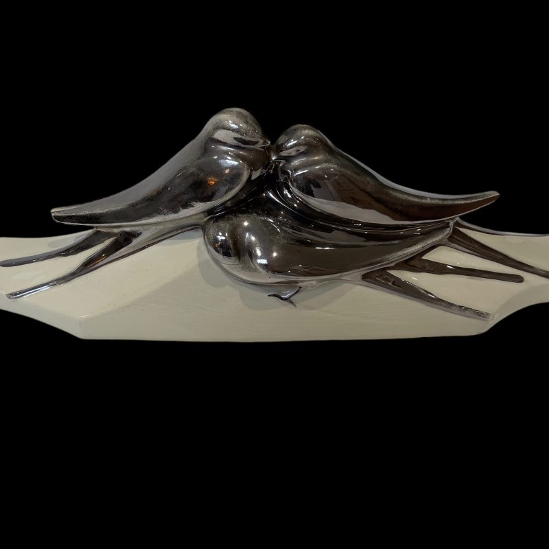 Art Deco Sculpture of Swallows