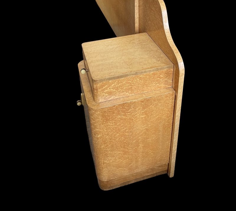 Art Deco Headboard and attached Bedside Cabinets by Harry and Lou Epstein - Image 3