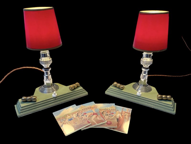 Pair Of Art Deco Lamps - Image 8
