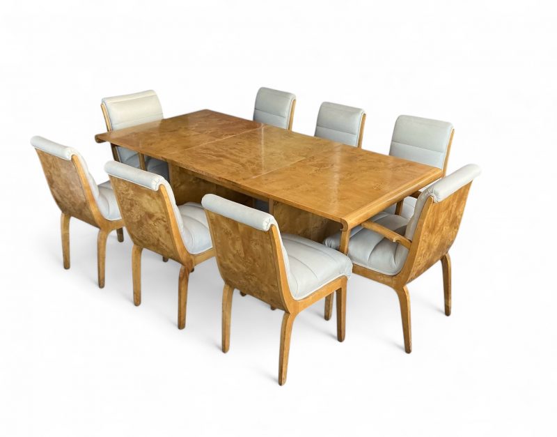 Art Deco Dining Table And Eight Chairs