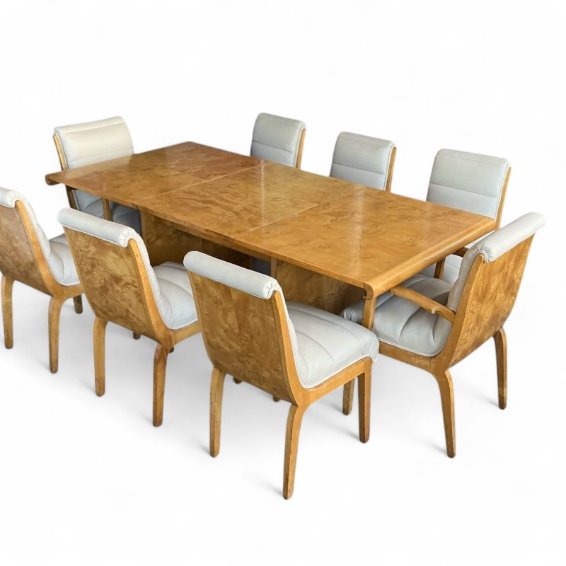 Art Deco Dining Table And Eight Chairs