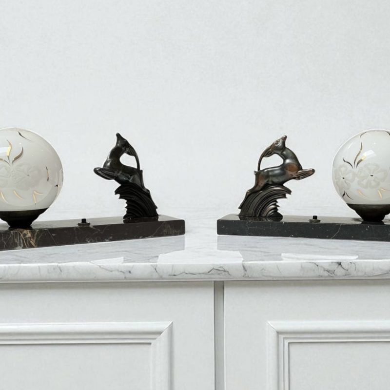 Pair Of French Art Deco Mood Lamps
