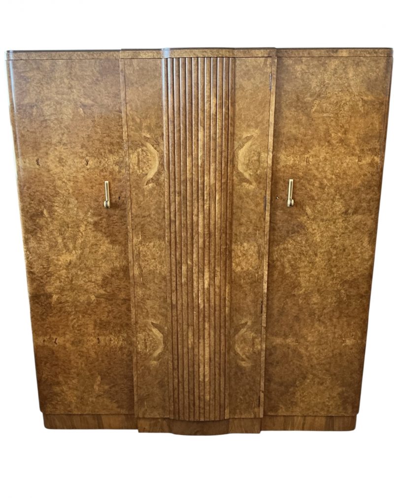 SOLD - Art Deco Triple Wardrobe By Harry And Lou Epstein