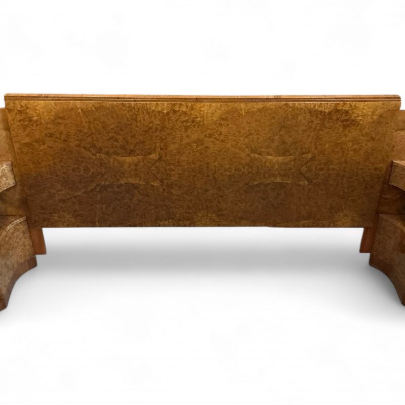 Art Deco Superking (6ft) Headboard And Attached Bedside Tables By Harry And Lou Epstein