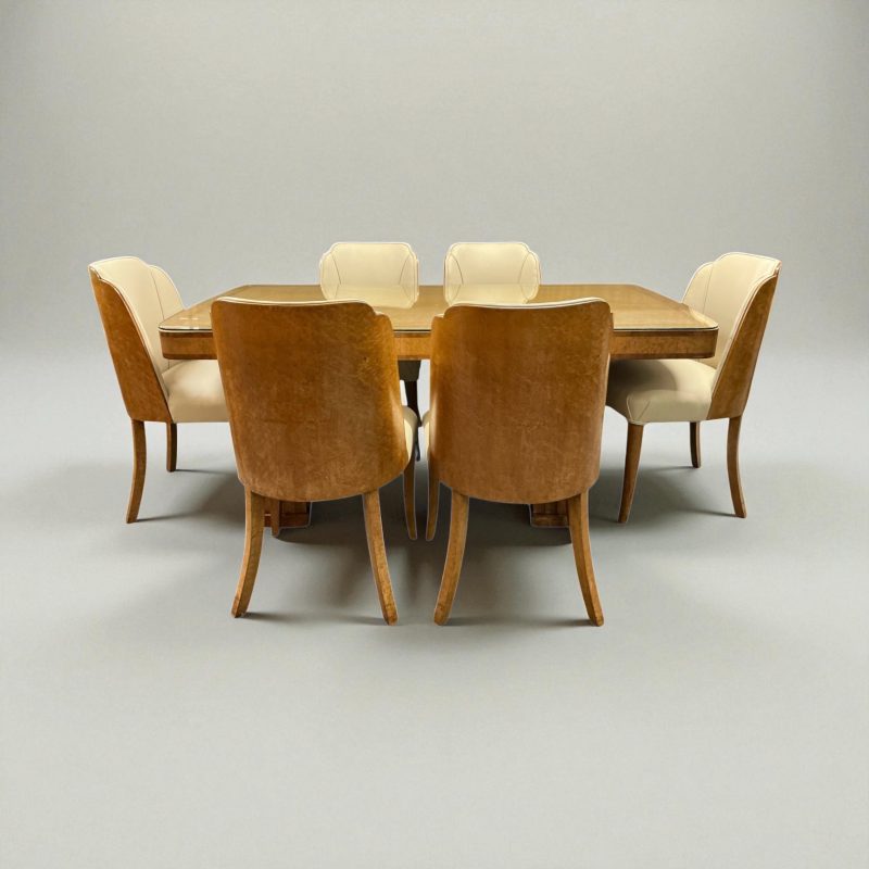 Art Deco Dining Table And Six Chairs By Harry And Lou Epstein