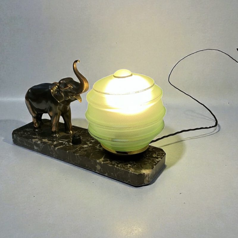 Art Deco Elephant Lamp