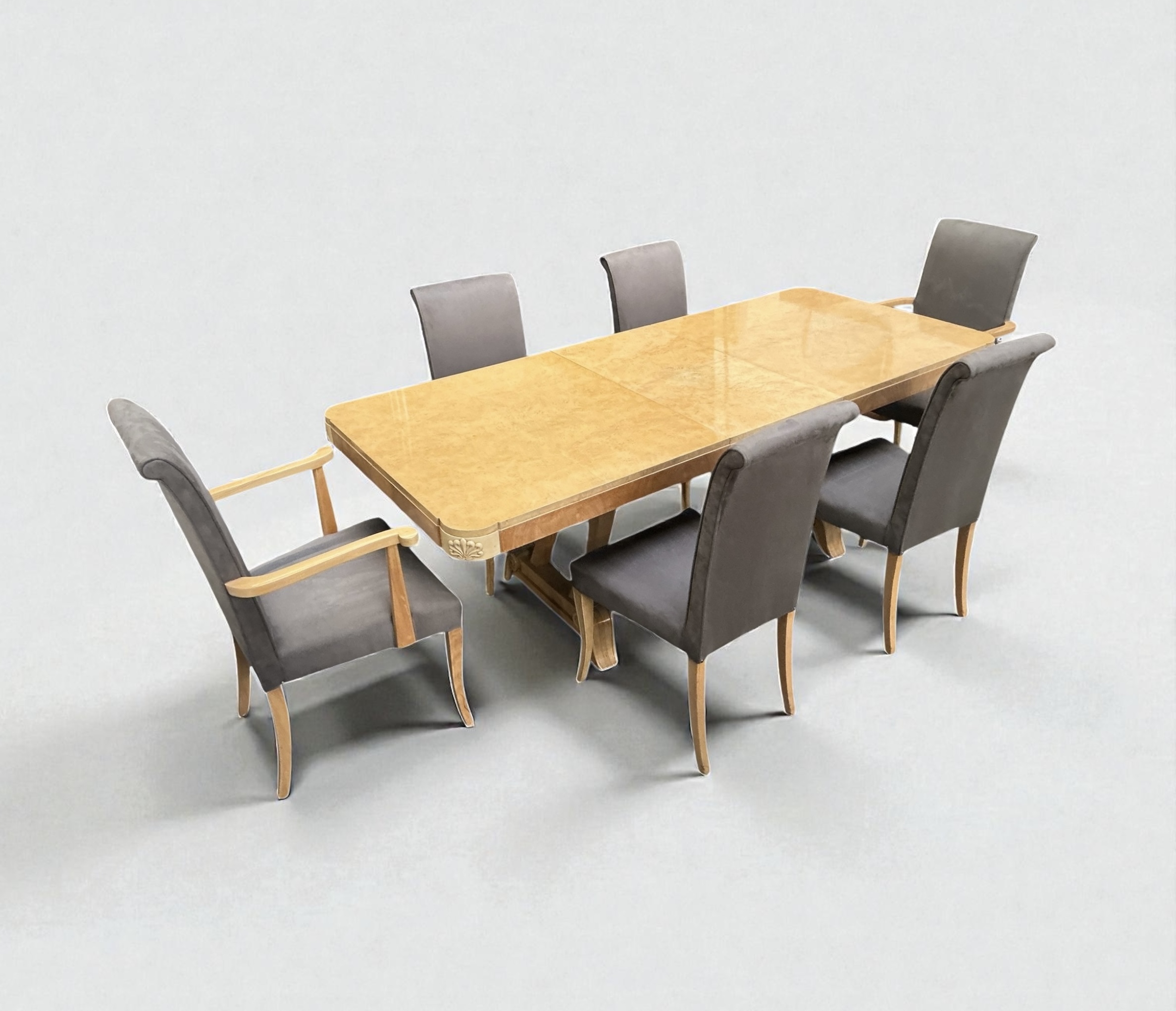 A Fine Art Deco Dining Table And Six Chairs By Hille