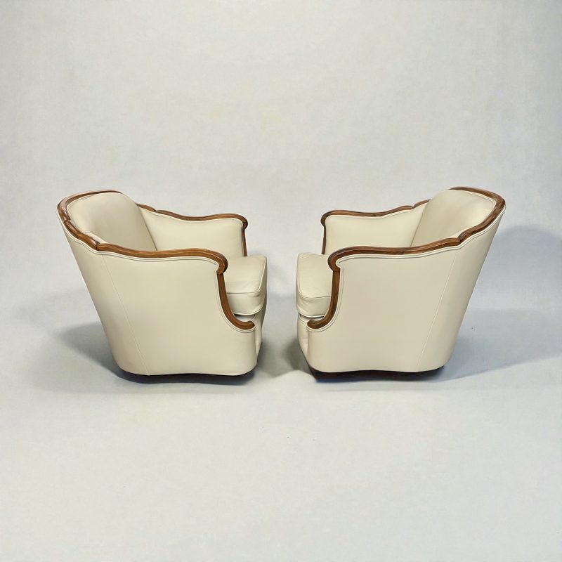 A Fine Pair Of Armchairs By Maurice Adams