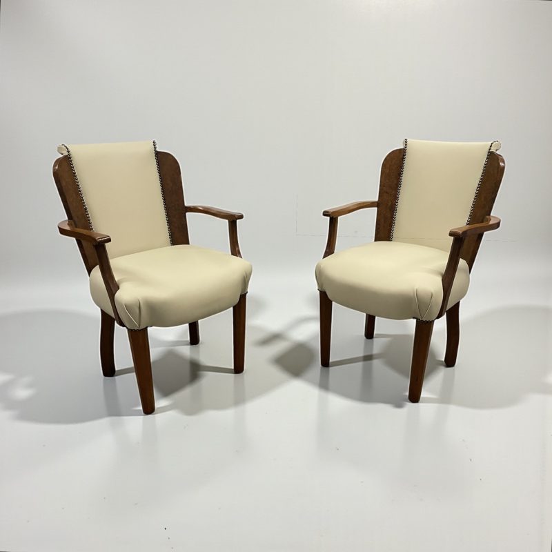 A Pair Of Art Deco Side Chairs