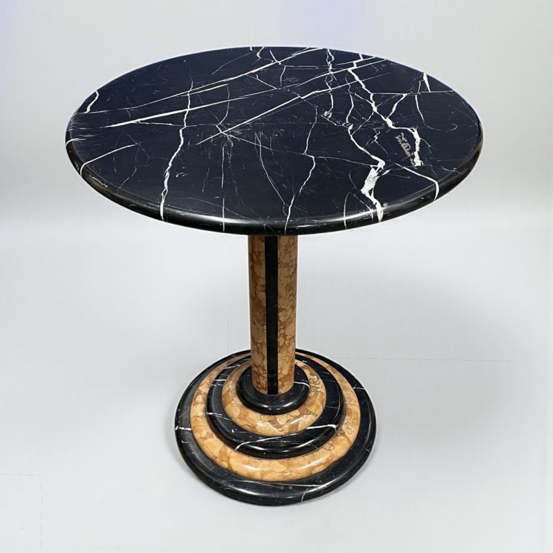 Art Deco Lamp/Side Table in marble