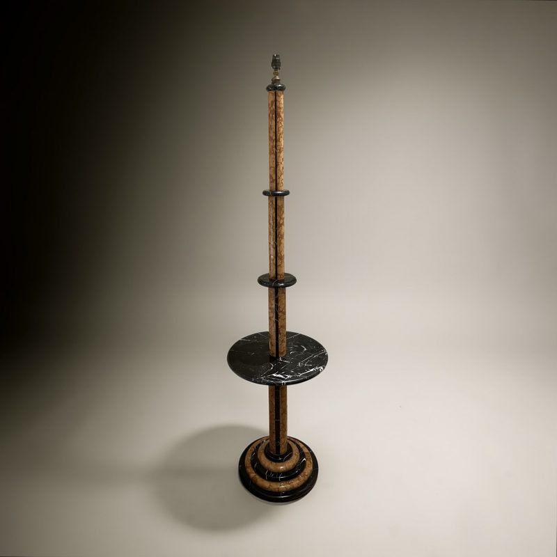 Art Deco Marble Standard Lamp Table