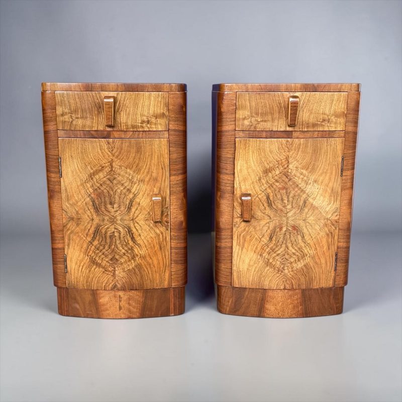 A Pair Of Art Deco Bedside Tables