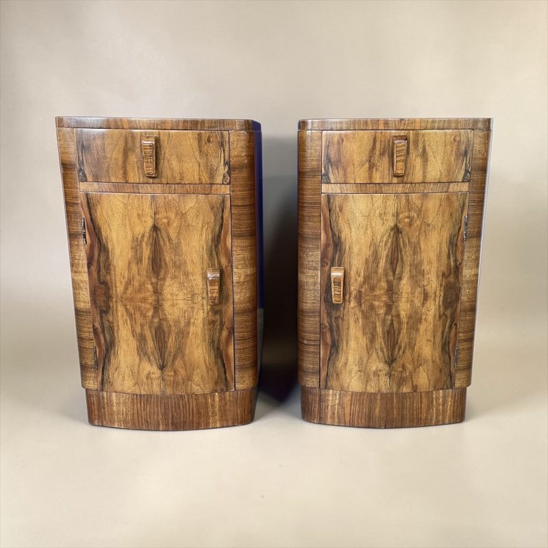 A Pair Of Art Deco Bedside Cabinets