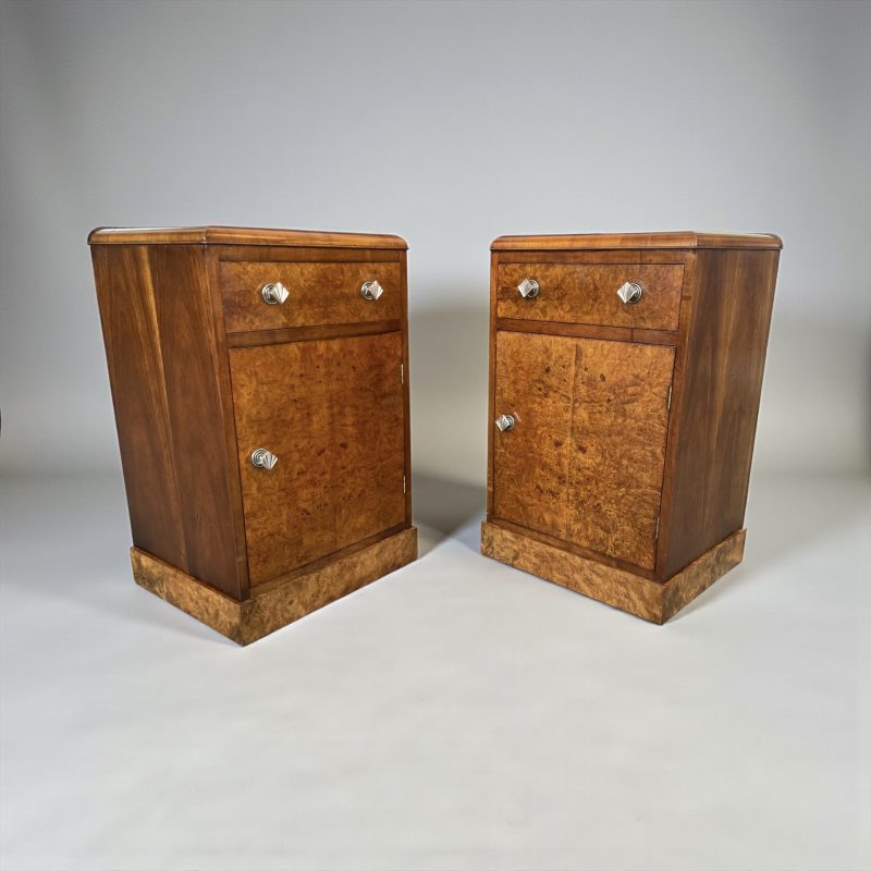 Pair Of Art Deco Bedside Tables