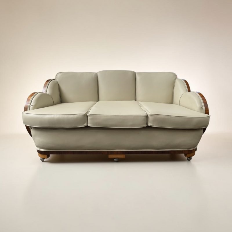 A Fine Art Deco Three Seater Sofa By Harry And Lou Epstein