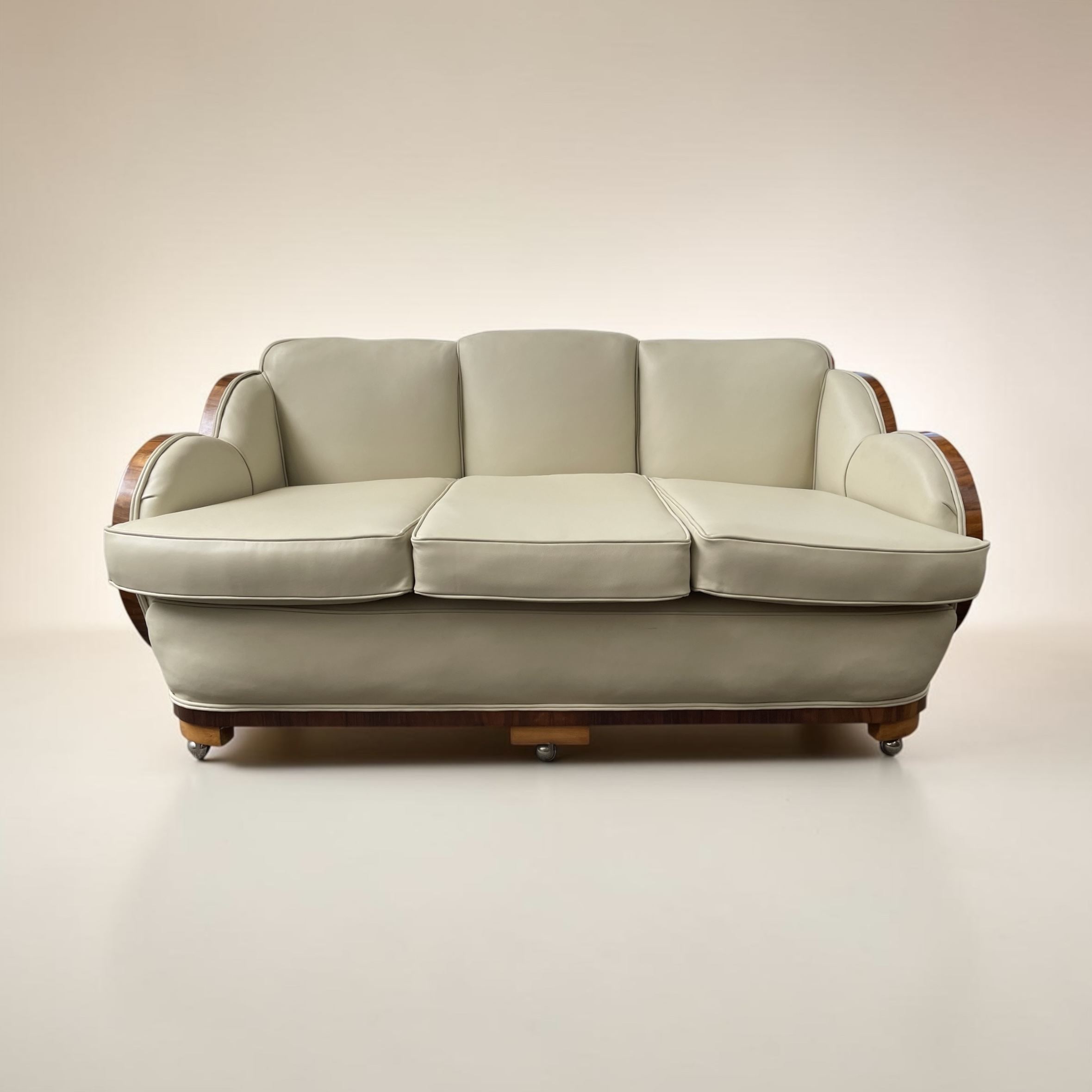 A Fine Art Deco Three Seater Sofa By Harry And Lou Epstein