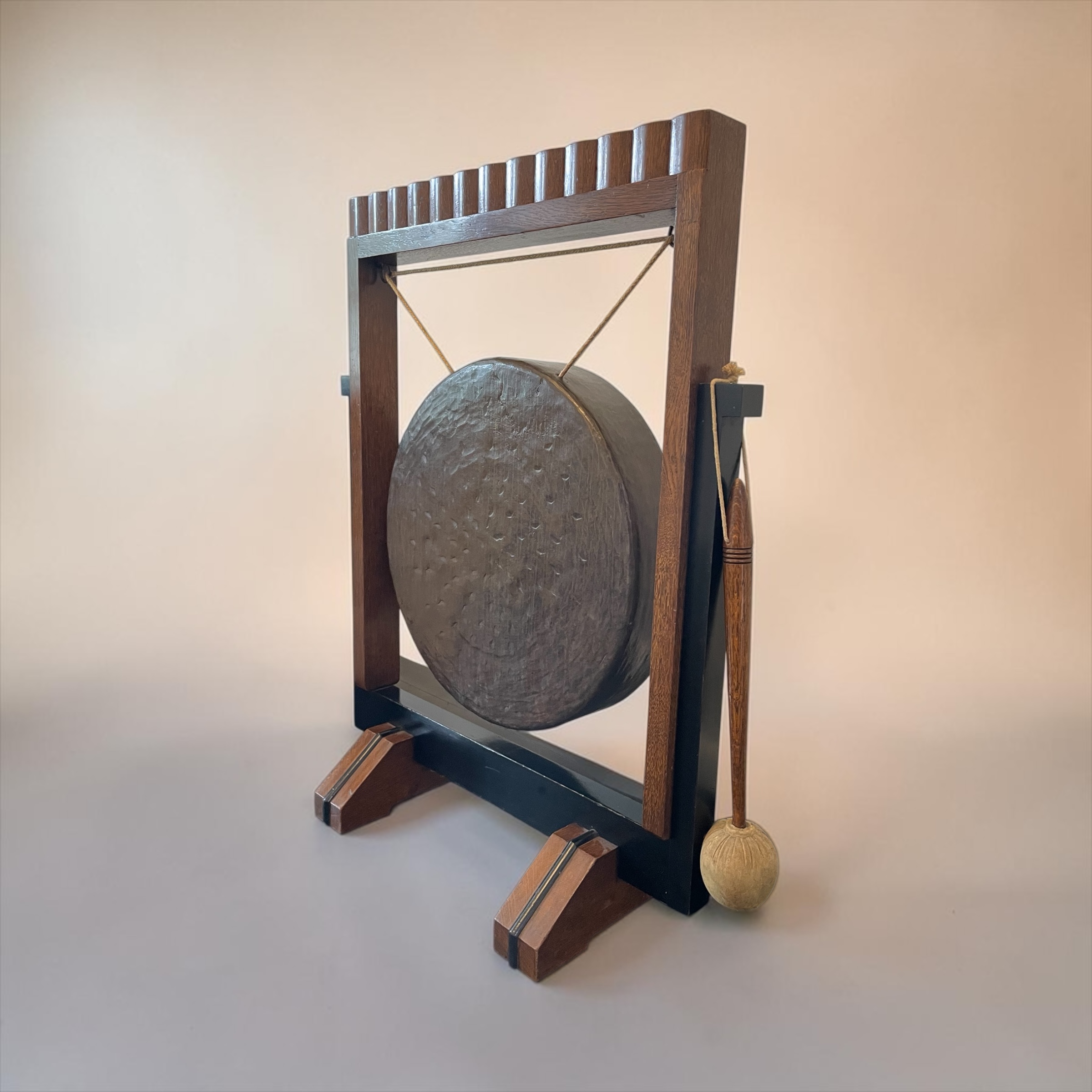 Art Deco Floor Standing Gong