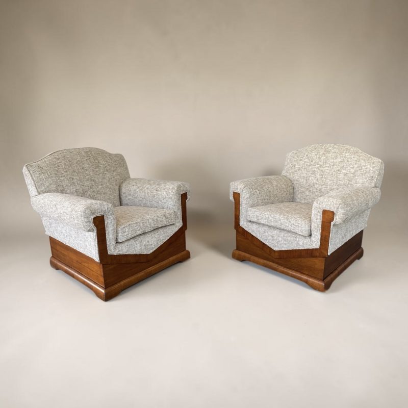 A Pair of Art Deco Lounge Chairs