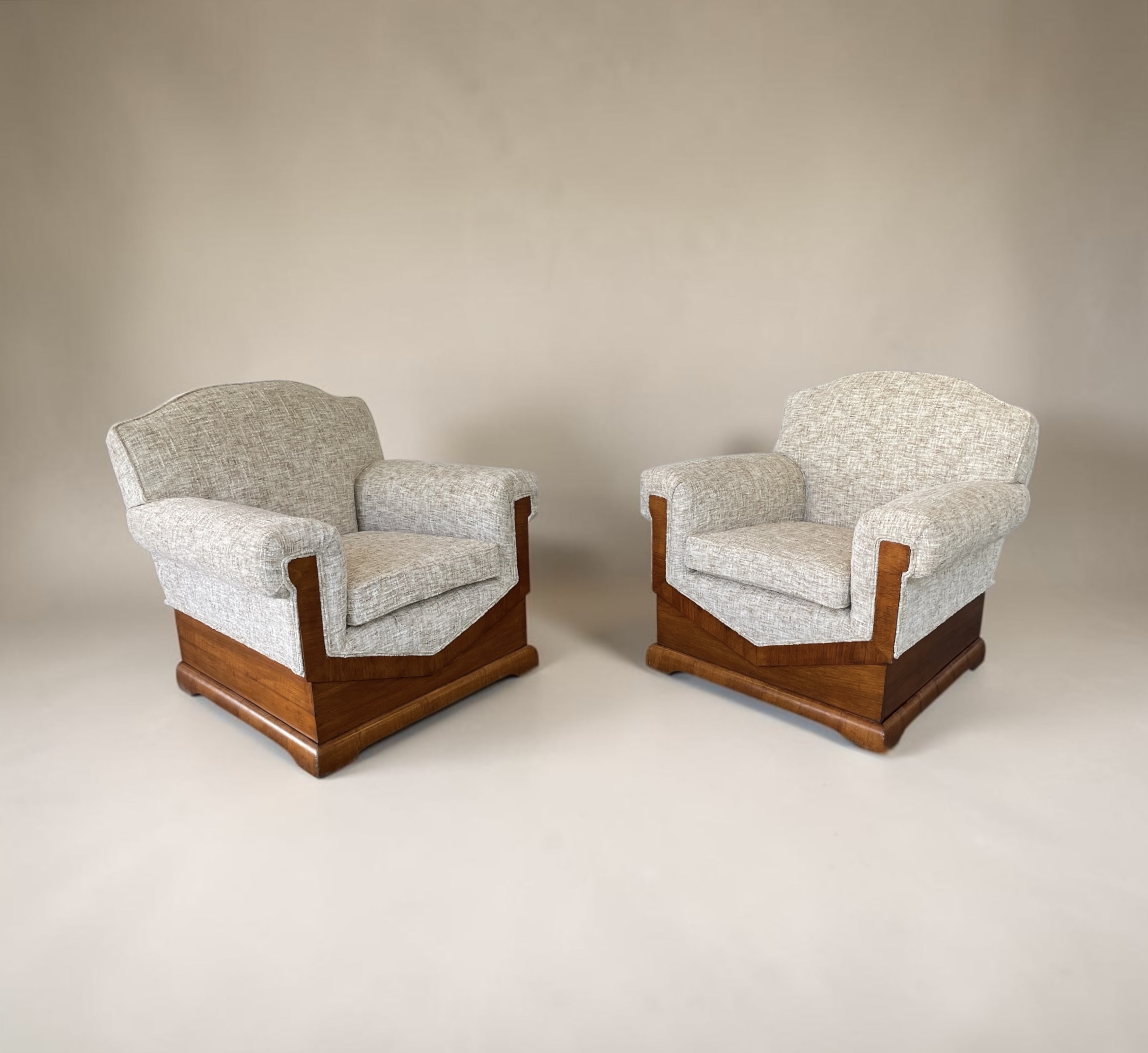 A Pair of Art Deco Lounge Chairs