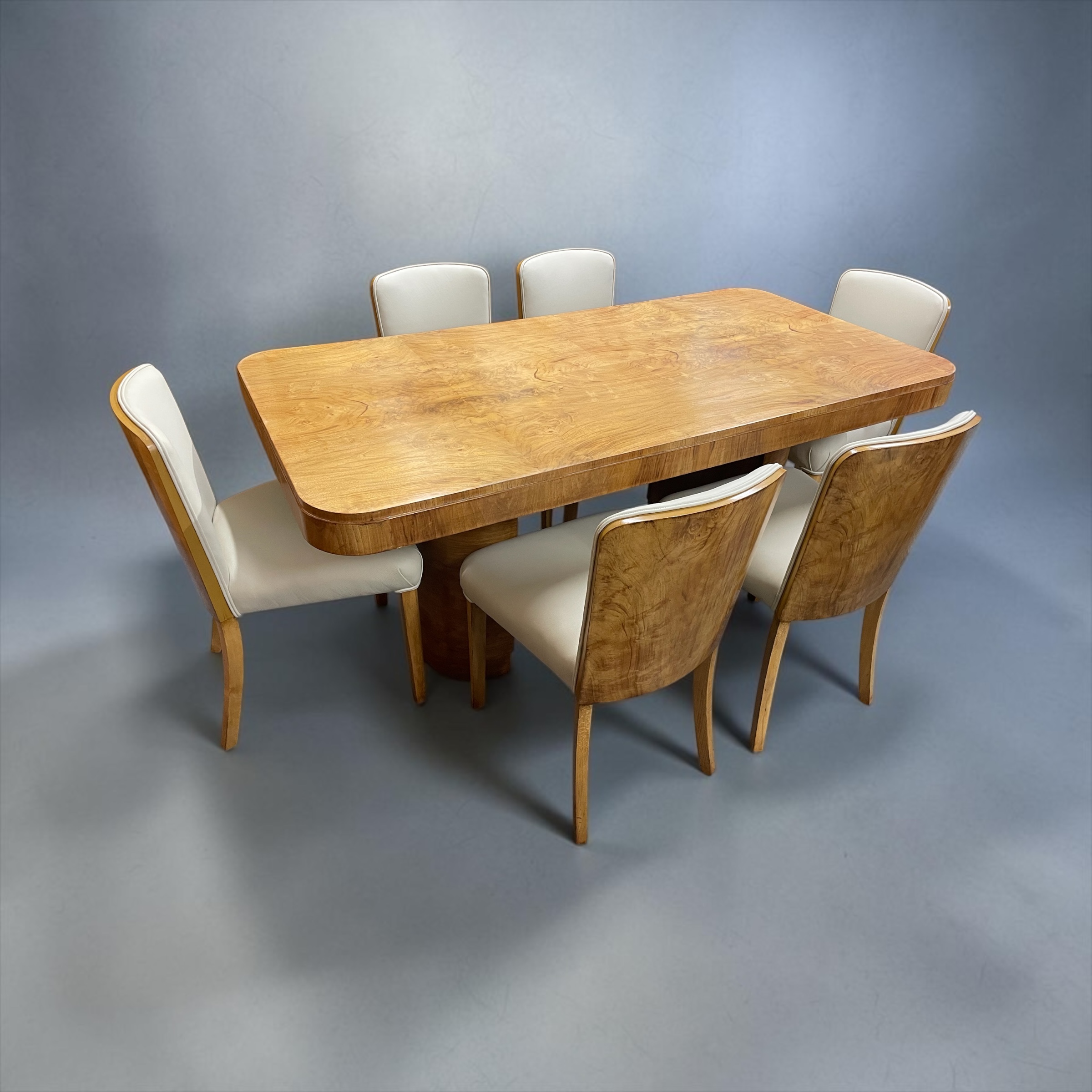 Art Deco Dining Table And Six Chairs By Harry And Lou Epstein