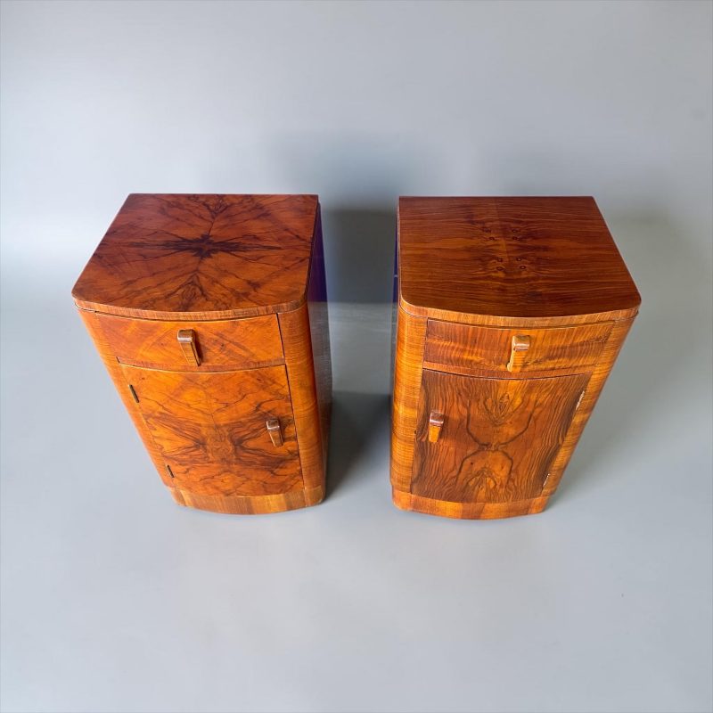 A Pair of Art Deco Bedside Tables