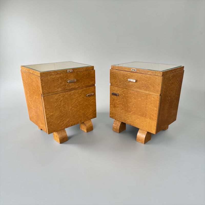 A Pair of Art Deco Bedside Tables