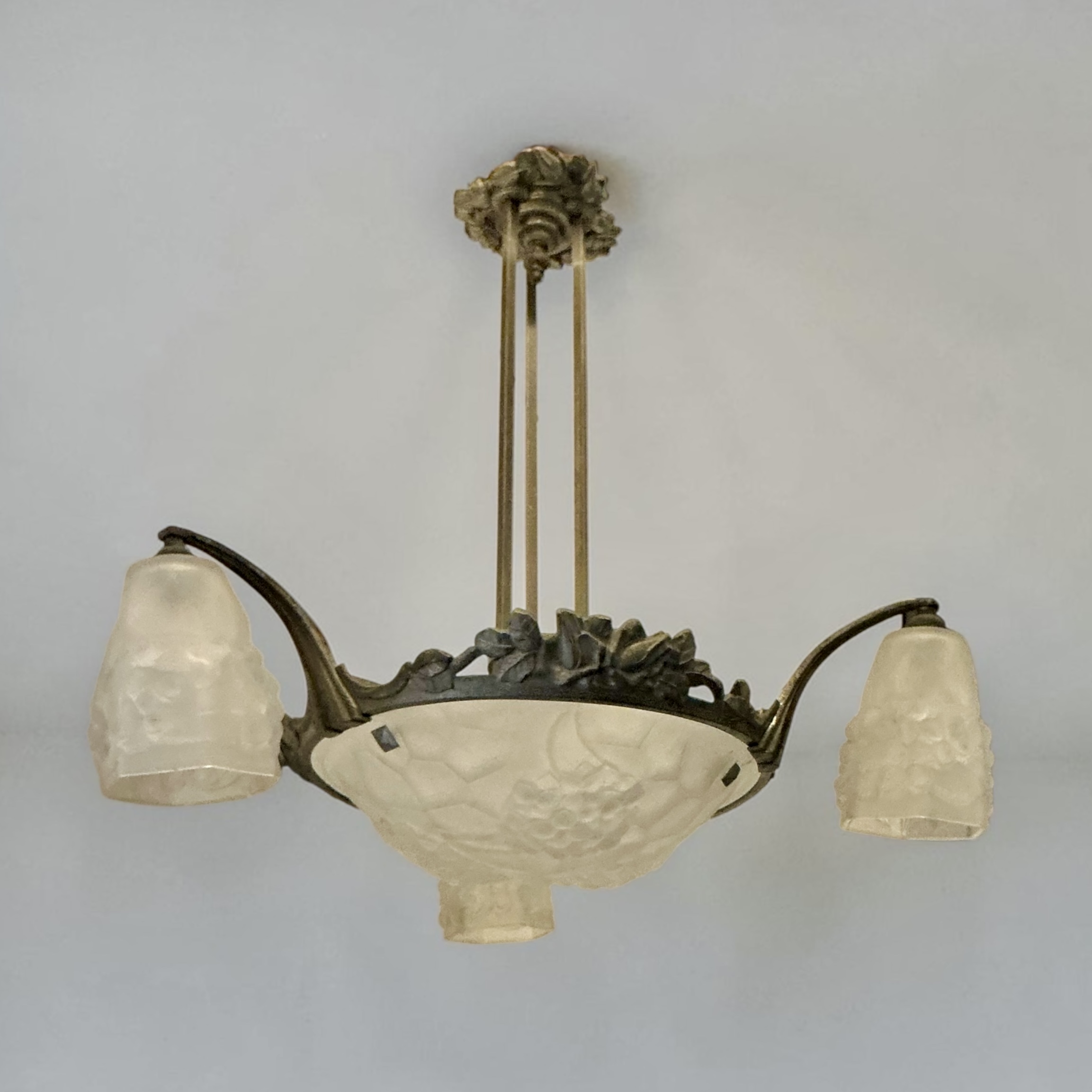 Art Deco Ceiling Light by Degué