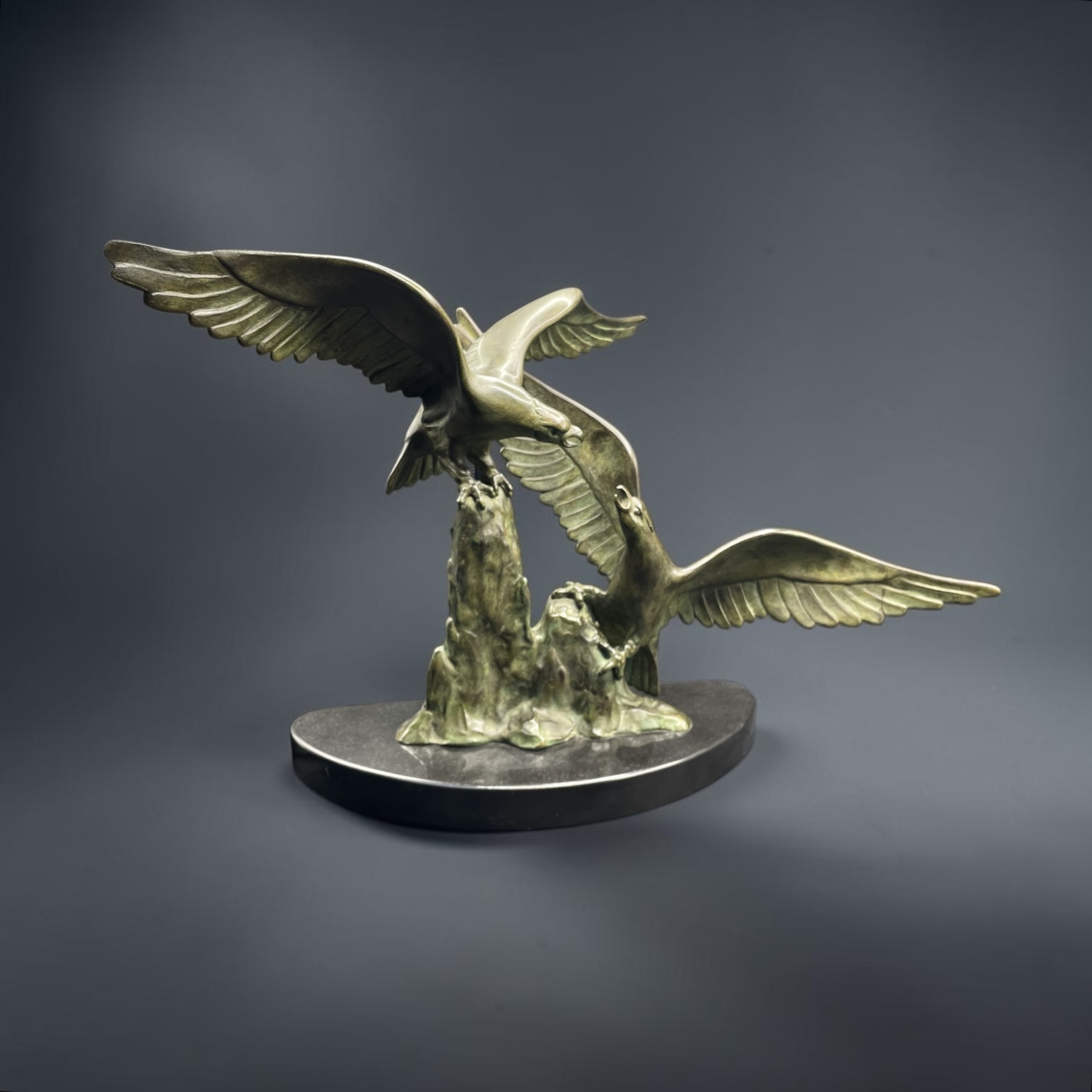 Art Deco Large Bronze Sculpture by Badini